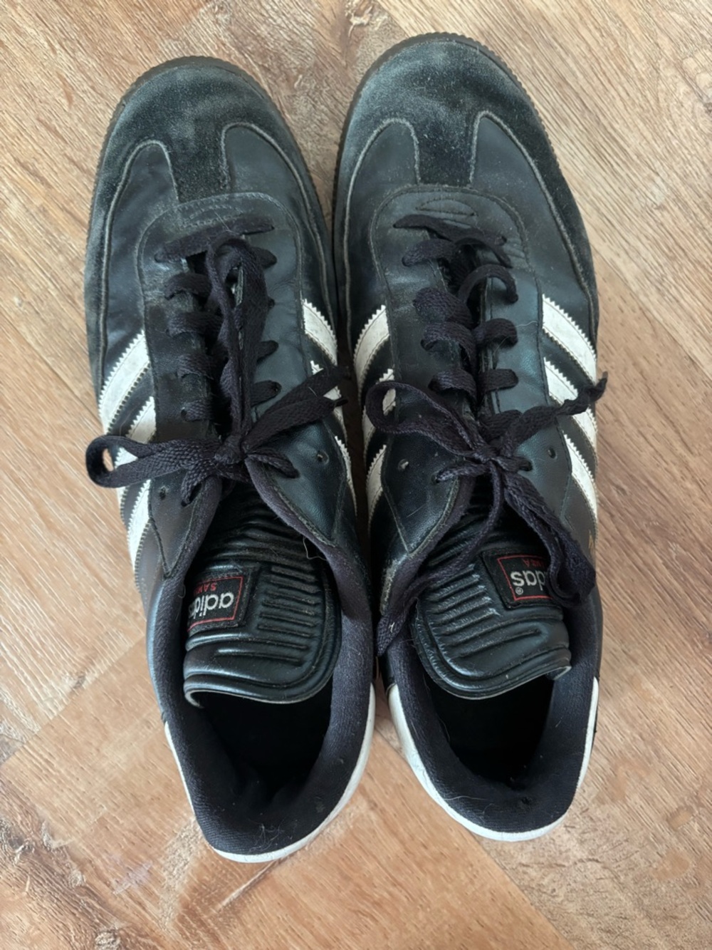 Adidas samba classic black white mens 11.5 indoor soccer shoes leather suede